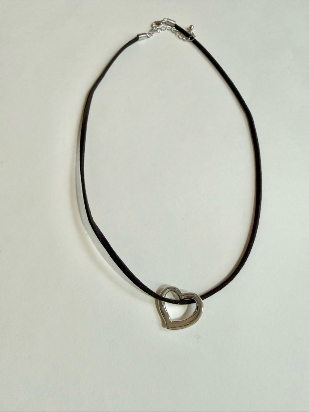 Silver Heart Charm Pendant Necklace